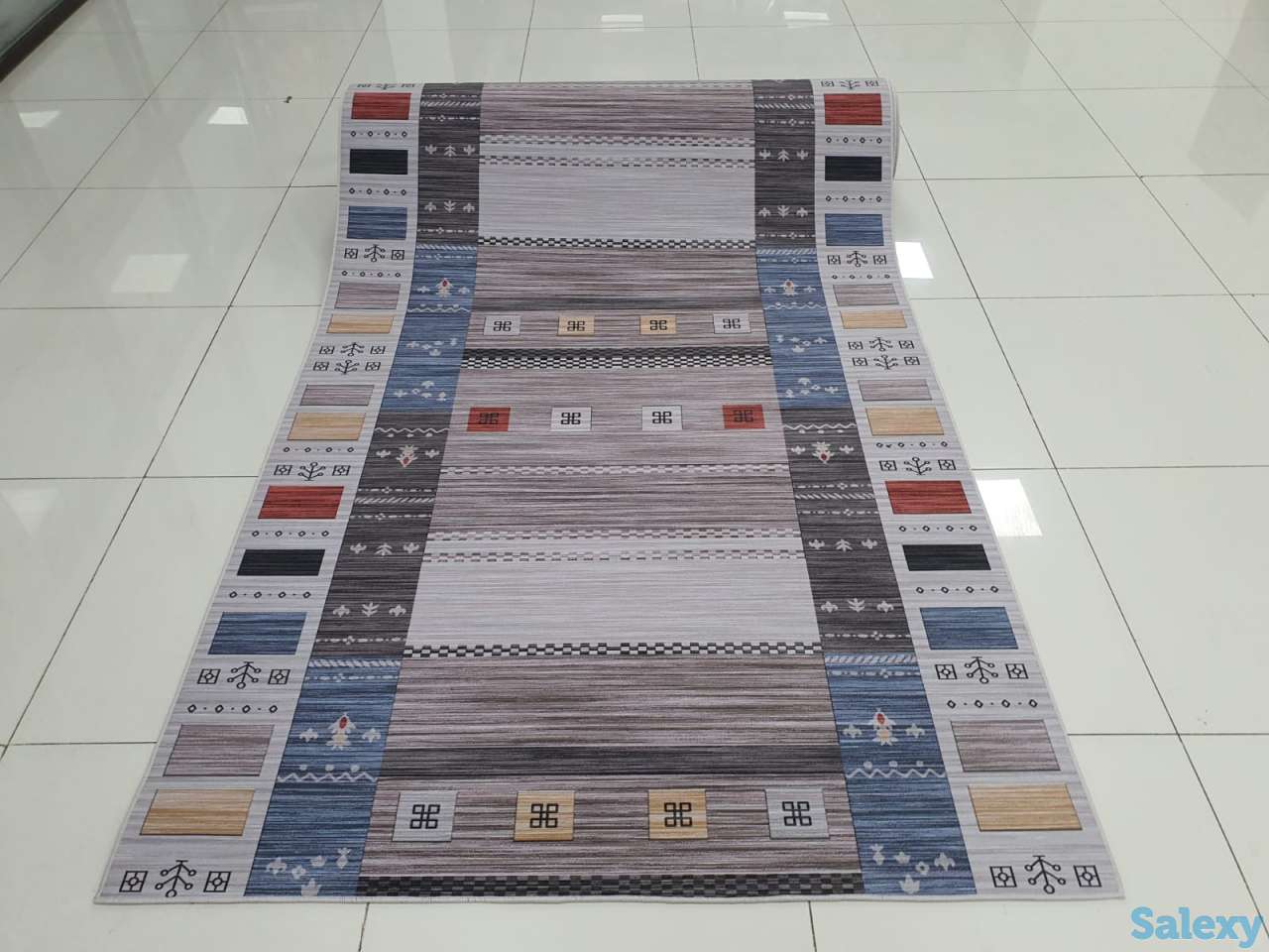 Трендовая ковровая дорожка в скандинавском стиле ковер коврик 140см, фотография 4