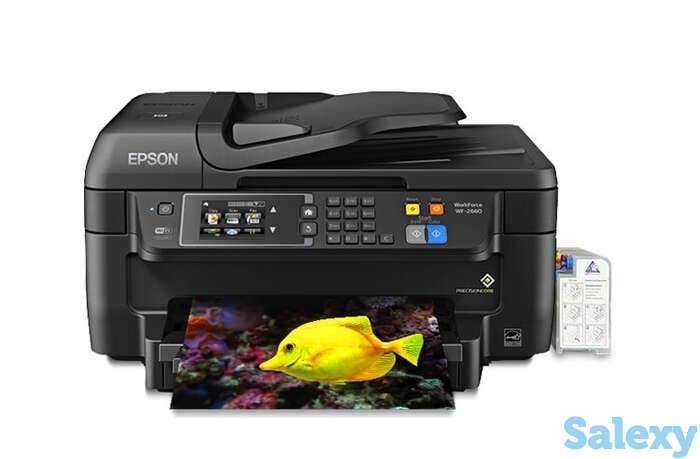 Мфу epson workforce wf-2660 refurbished by epson с снпч и чернилами, фотография 1
