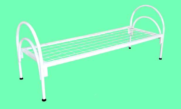 Бюджетные кровати металлические для размещения постояльцев в гостиницах, отелях, фотография 1