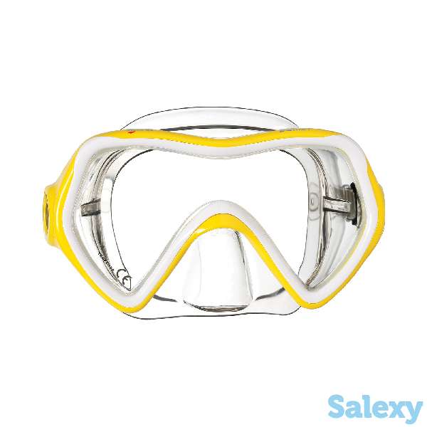 Маска для плавания mares comet, для детей - ц.обт.прозрачный, ц.р.бело-желтый, фотография 2