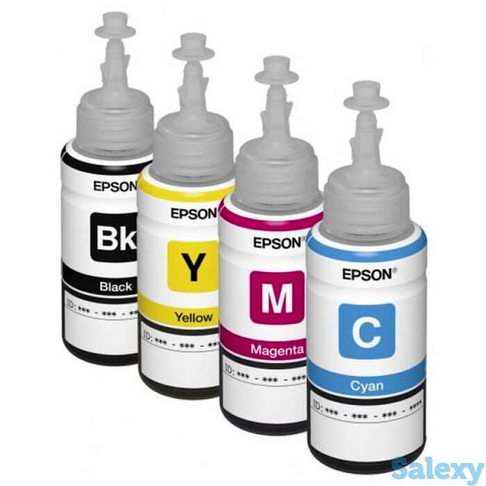 Оригинальные чернила для epson l1455 (3 цветных по 70мл + 1 черный пигмент 140 мл), фотография 1