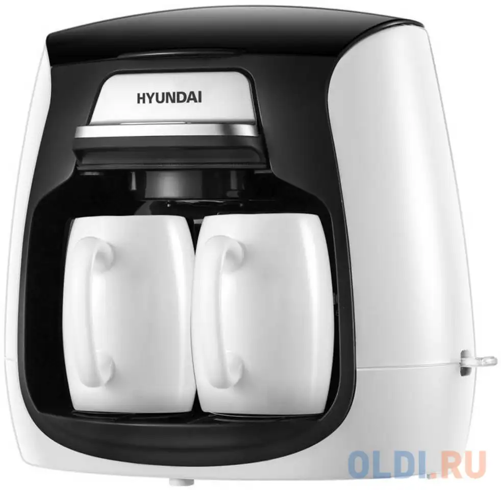 Кофеварка капельная hyundai hyd-0204 500вт белый, фотография 1
