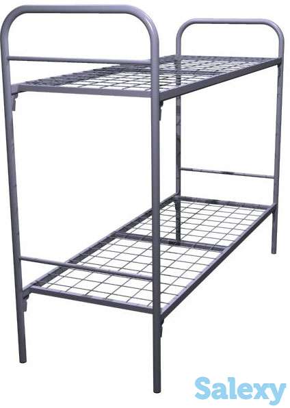 Кровать металлическая белая, фотография 1