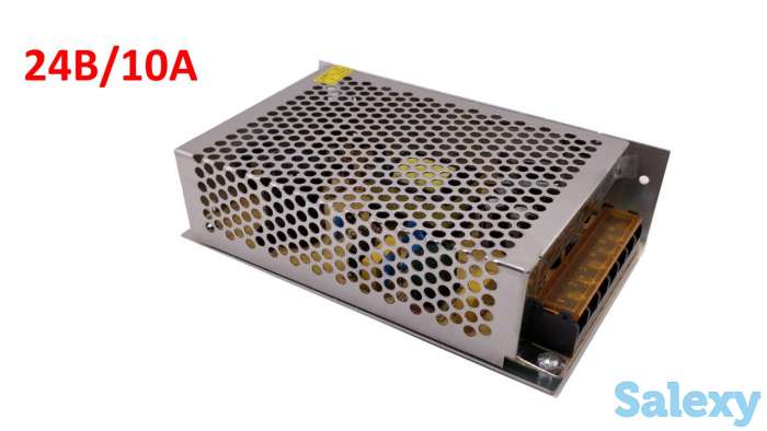 Продам универсальный блок питания в перфорированном металлическом корпусе (AC 110 ~ 220V, 50-60HZ), 24В/10А, фотография 1