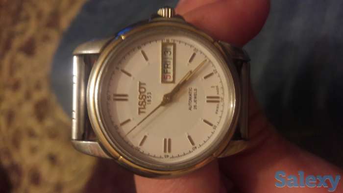 Продам часы тиссот оригенал механика автозаводка водонепрооницаемые сапфировае стекло швицария механизм от ролекс, фотография 1