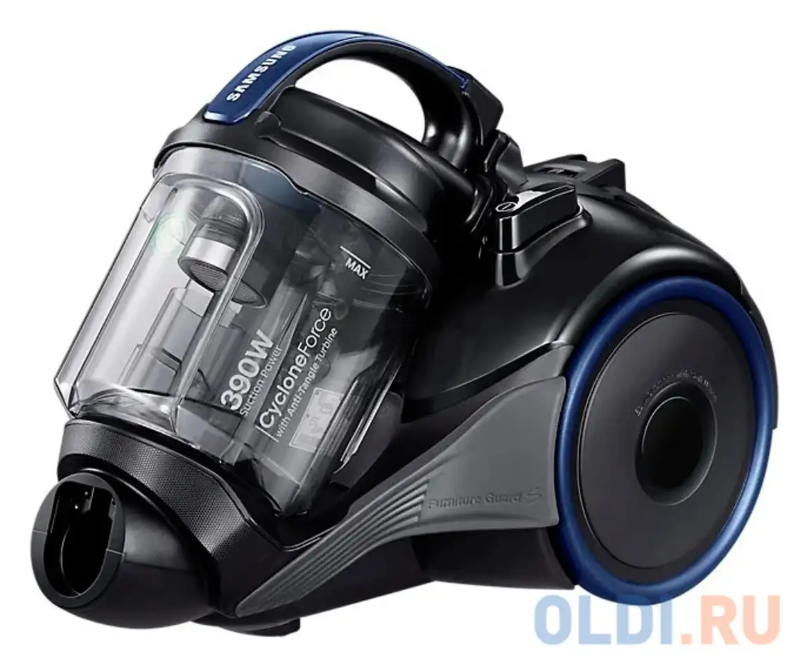 Пылесос samsung vc4100 сухая уборка синий чёрный, фотография 1