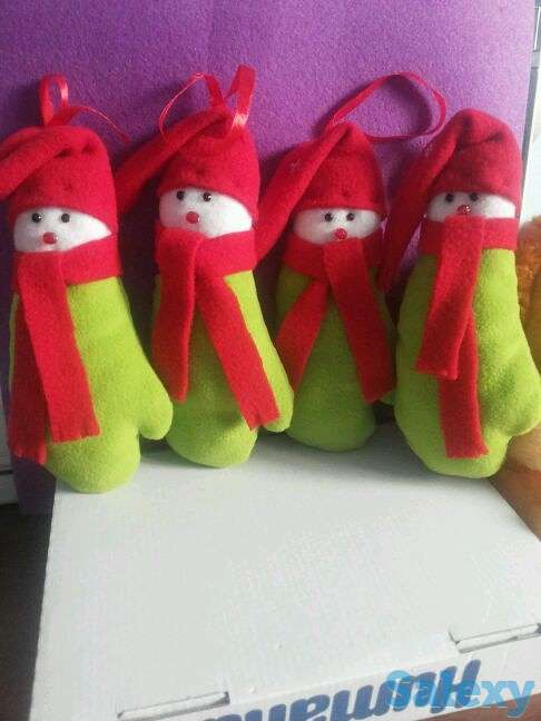 Новогодние игрушки из фетра, фотография 9
