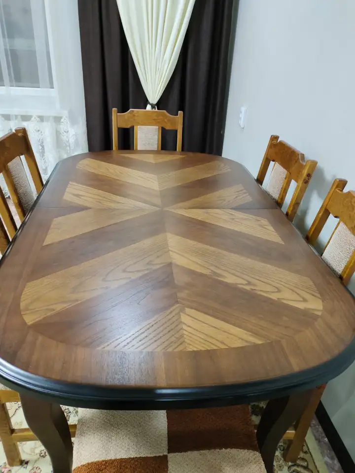 Продаем раздвижной стол производства Беларуси и стульями сделанными под заказ, фотография 2