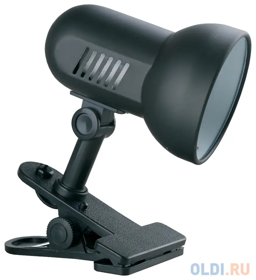 Camelion h-035 с02 черный (светильник прищепка, метал., 220в, 60вт), фотография 1
