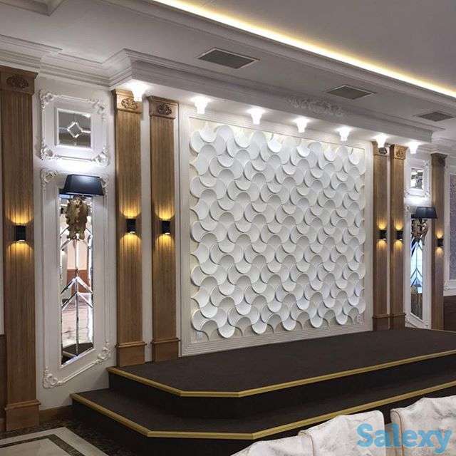 Гипсовые 3Д панели для стен Алматы, фотография 4