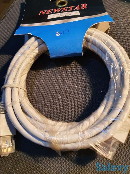 LAN Кабель UTP, CAT 5e 4Pairs 24 AWG шнур, провод усиленный 3 метра, фотография 2