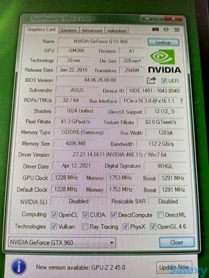 Видеокарта GTX 960 4GB Б/У, фотография 3