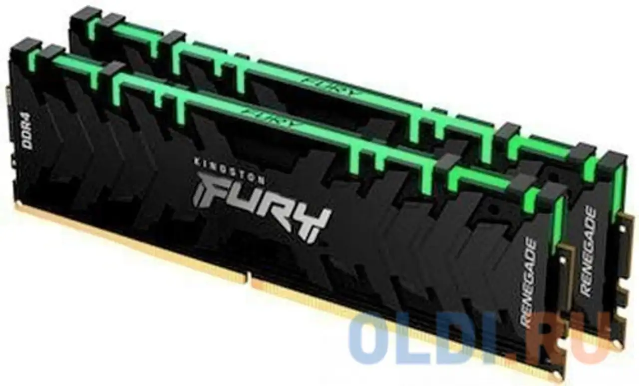 Оперативная память для компьютера kingston fury renegade rgb dimm 16gb ddr4 3200 mhz, фотография 1