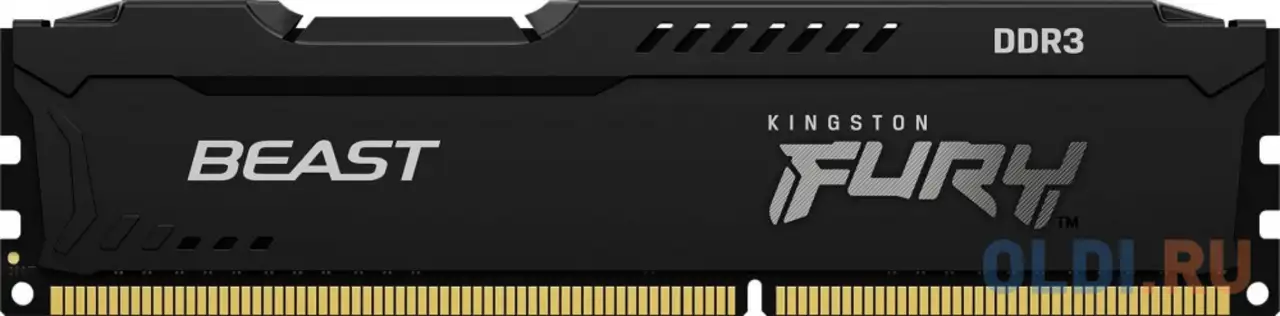 Оперативная память для компьютера kingston fury beast black dimm 8gb ddr3 1600, фотография 1