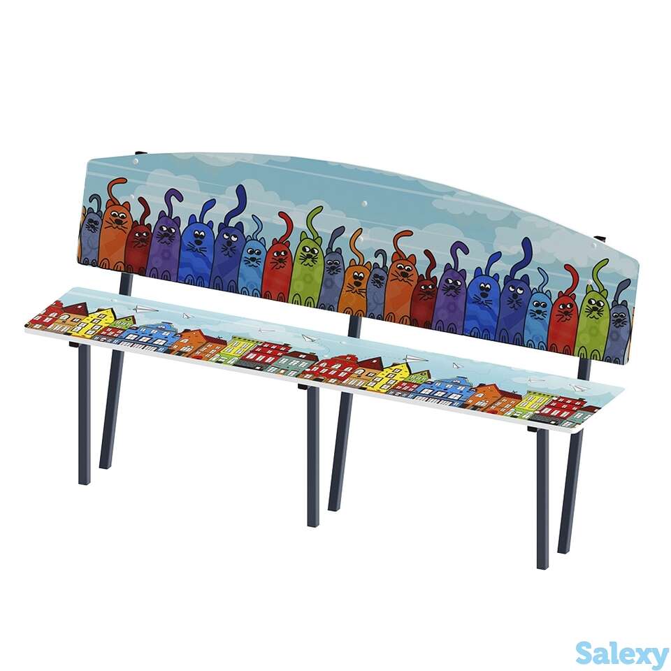 Скамейка детская коты мф 41.01.01-02, фотография 1