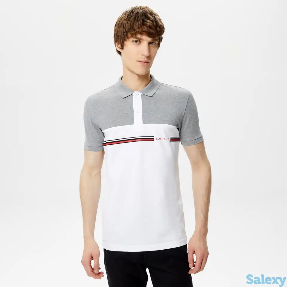 Мужское поло lacoste mavi slim fit, фотография 1
