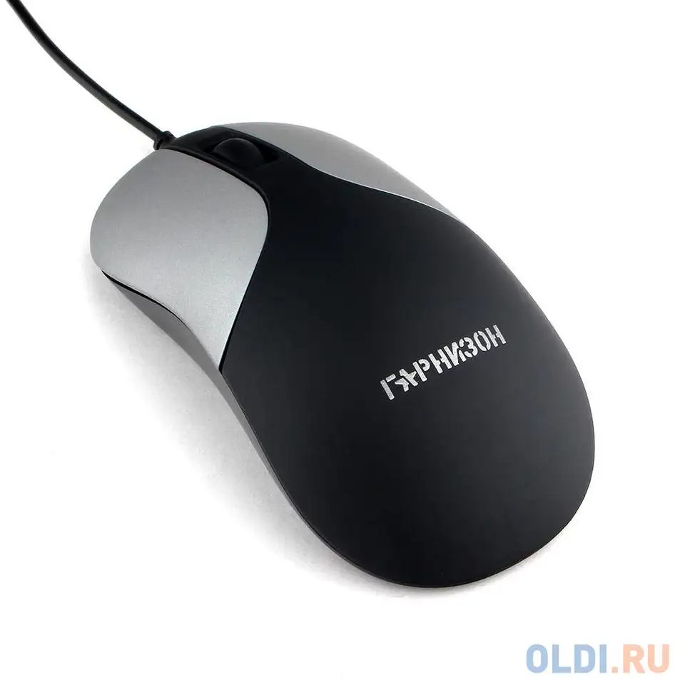 Гарнизон мышь gm-215, usb, чип- х, черный/серый, soft touch, 1000 dpi,, фотография 1