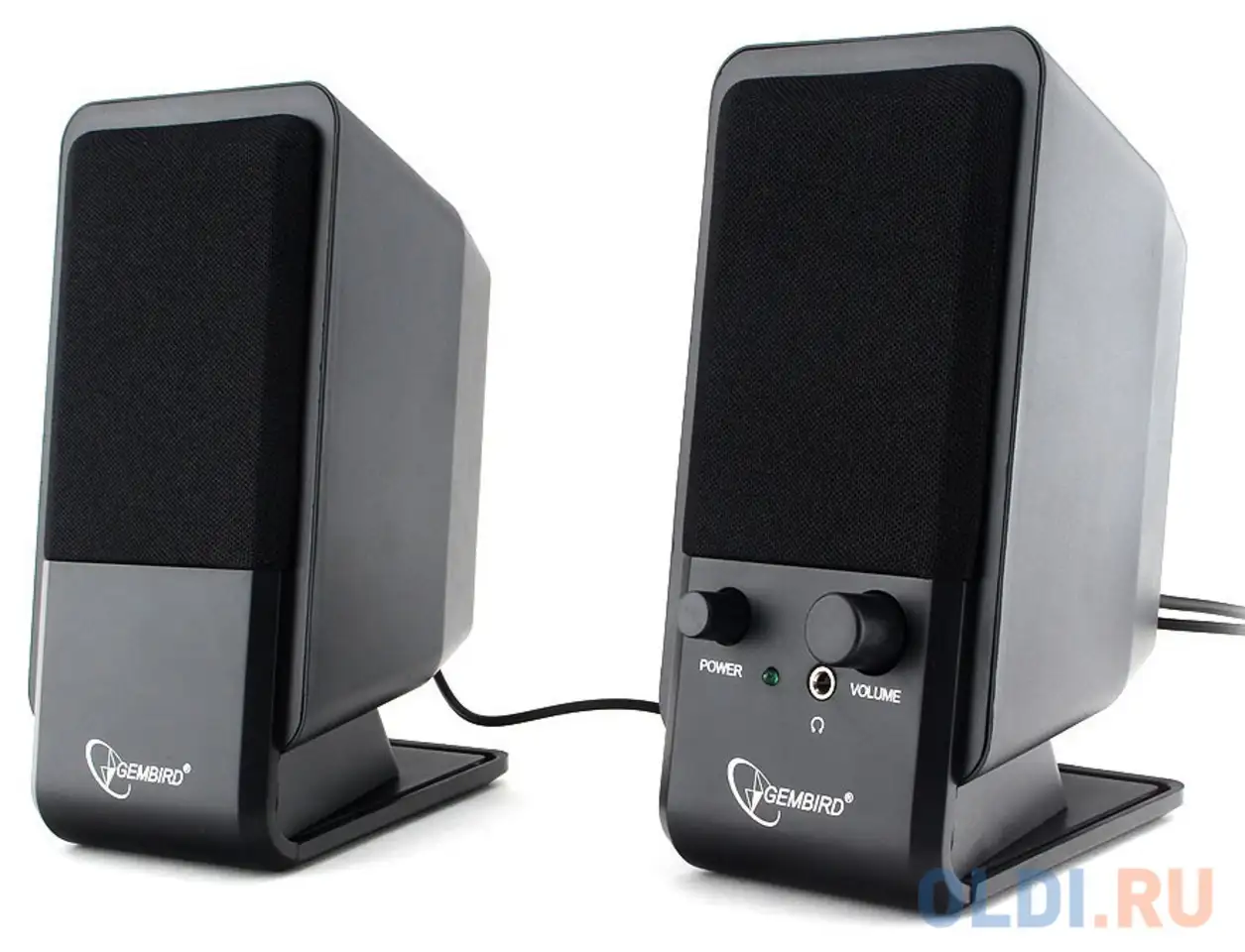 Gembird spk-510, черный, 6 вт, рег. громкости, разъём для наушников,usb-питание, фотография 1