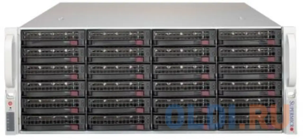 Корпус 4u supermicro cse-846be1c-r1k23b 1200 вт чёрный, фотография 1