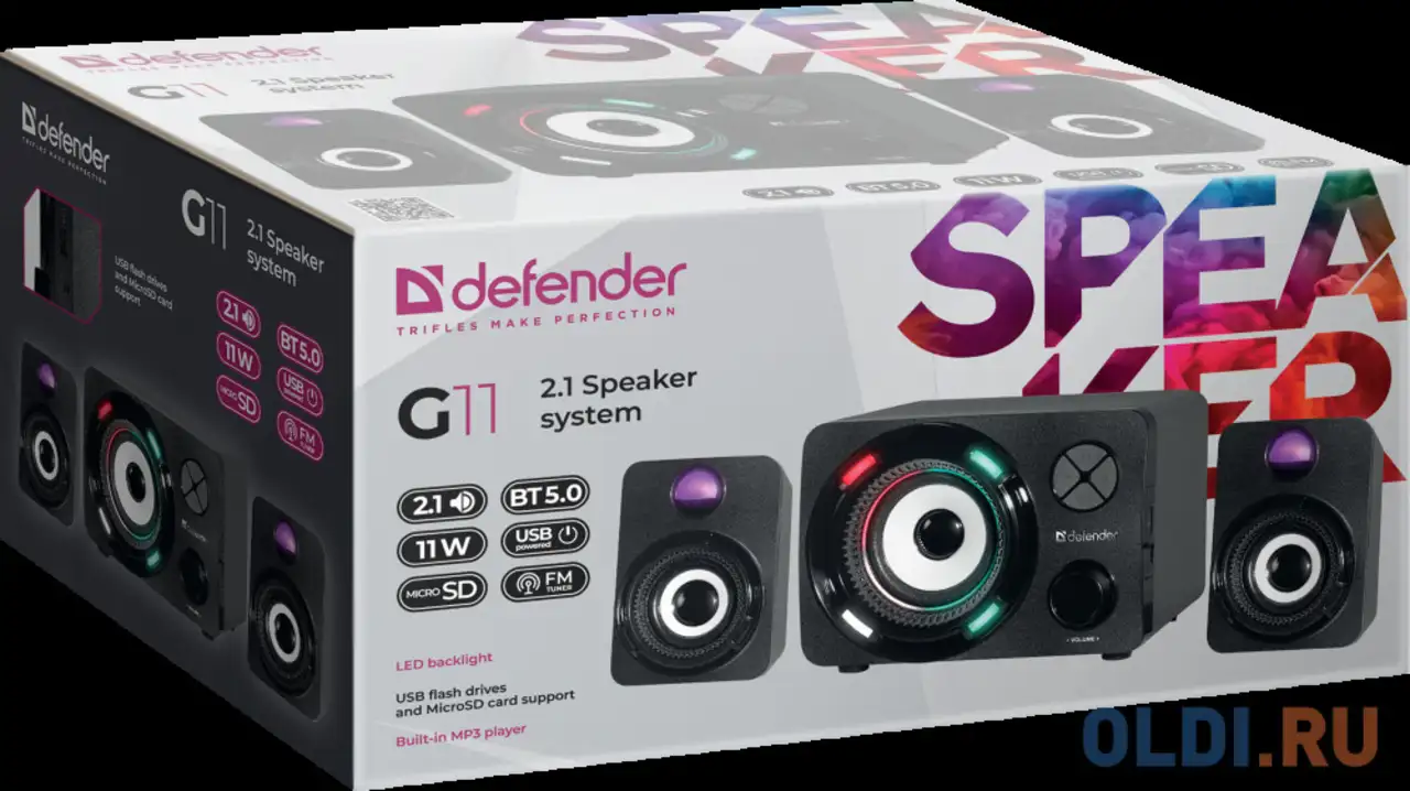 Колонки defender v11 2.1 вт, питание от usb, фотография 1