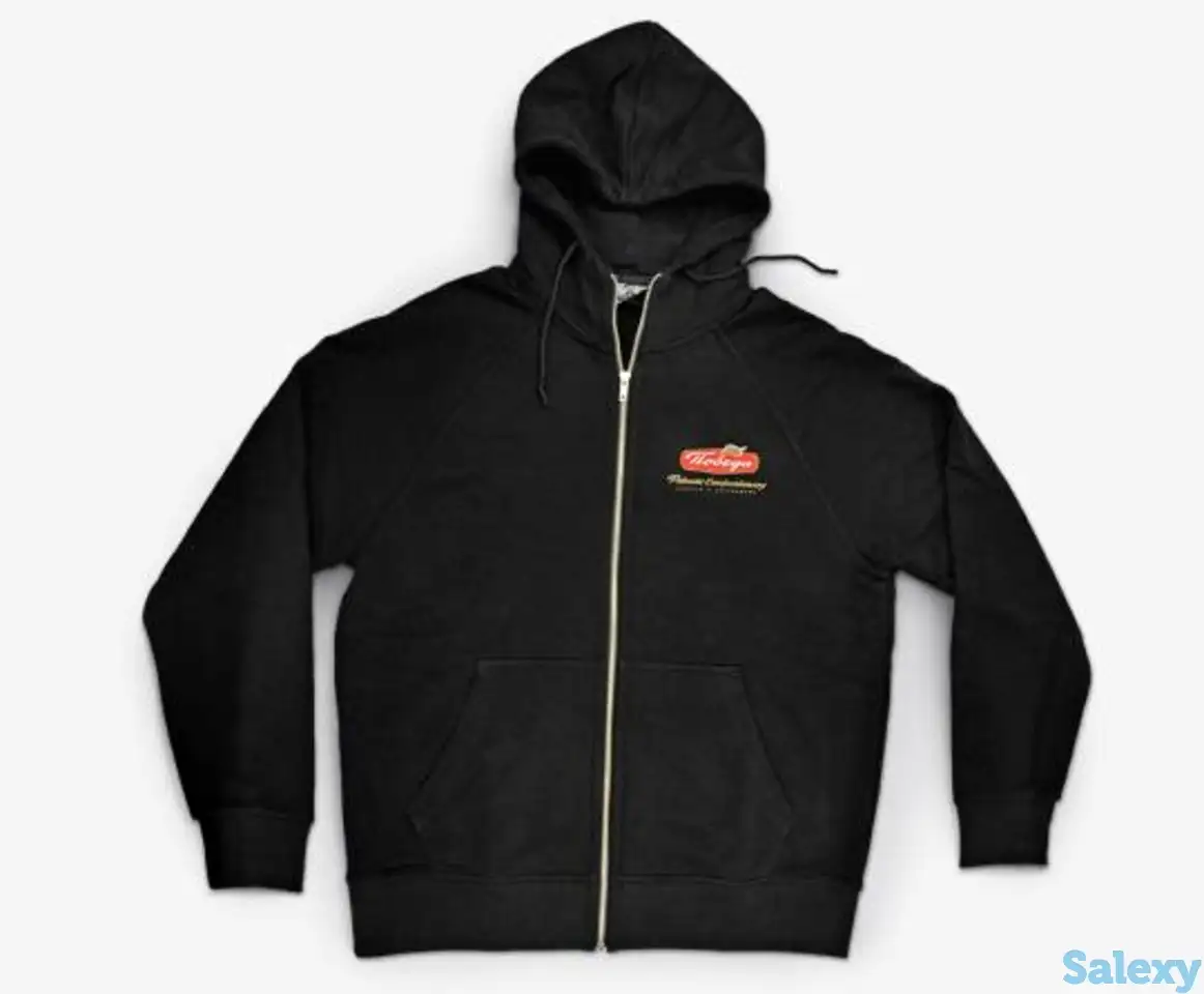 Толстовка на молнии мужская черная (s), фотография 1