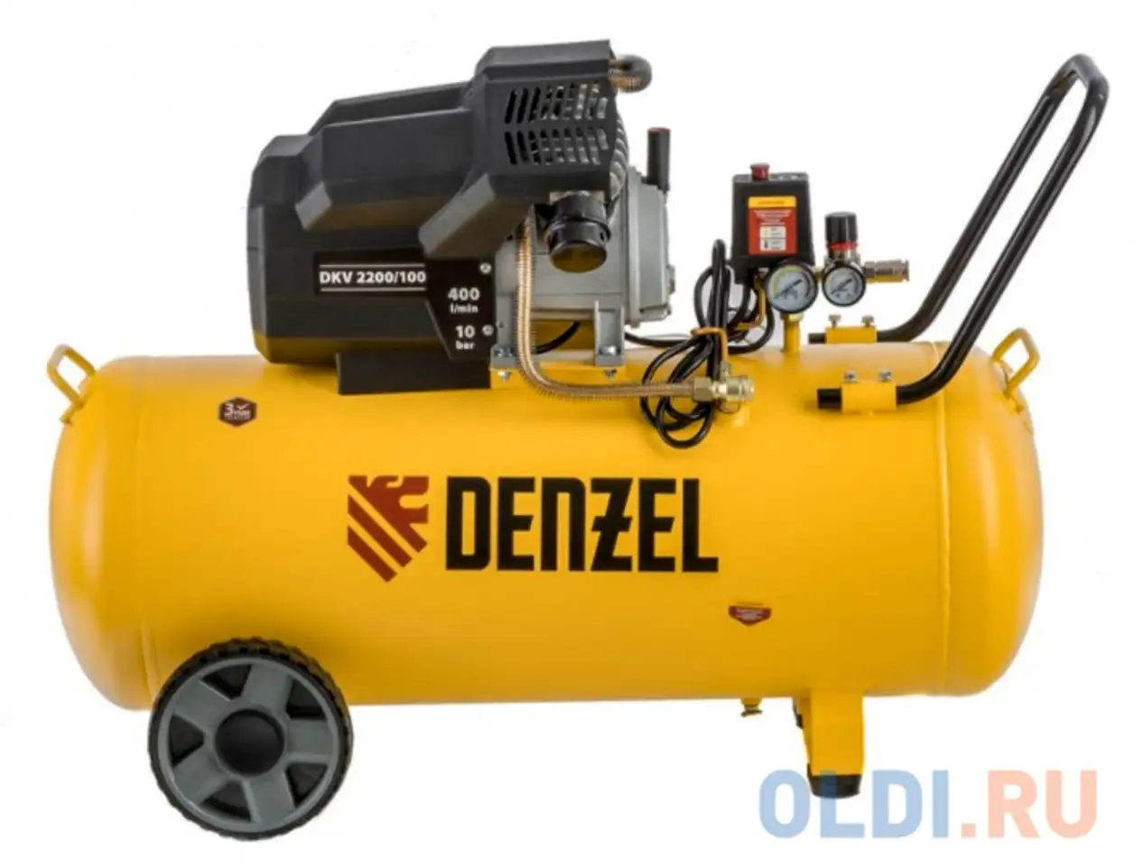 Компрессор denzel dkv2200/100,х-pro 2.2квт, фотография 1