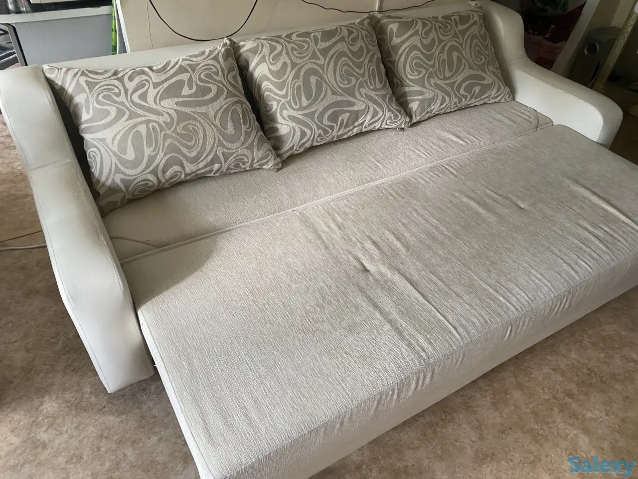 диван кожаный белый, фотография 6