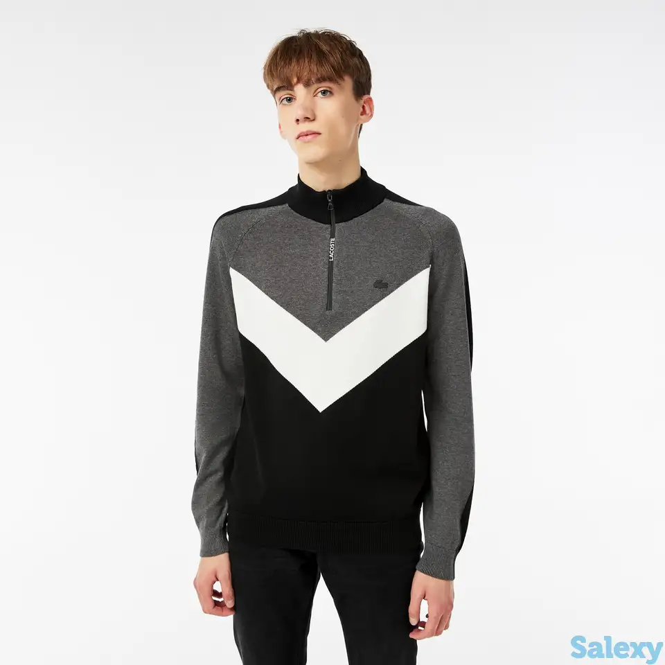 Мужской свитер lacoste regular fit на молнии, фотография 1