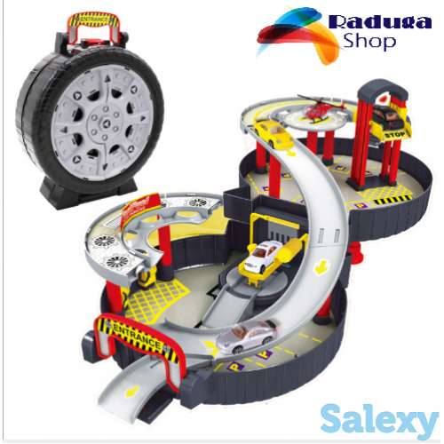 Игровая парковка - гараж, два уровня чемоданчик колесо, фотография 1