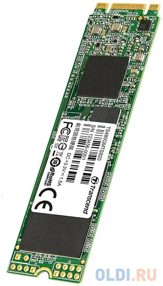 Ssd накопитель transcend mts820 480 gb sata-iii, фотография 1