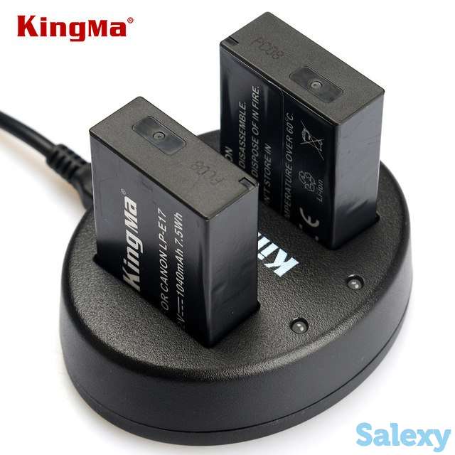 Продам зарядное устройство на два аккумулятора Canon LP-E17, KingMa BM015-LPE17, фотография 1