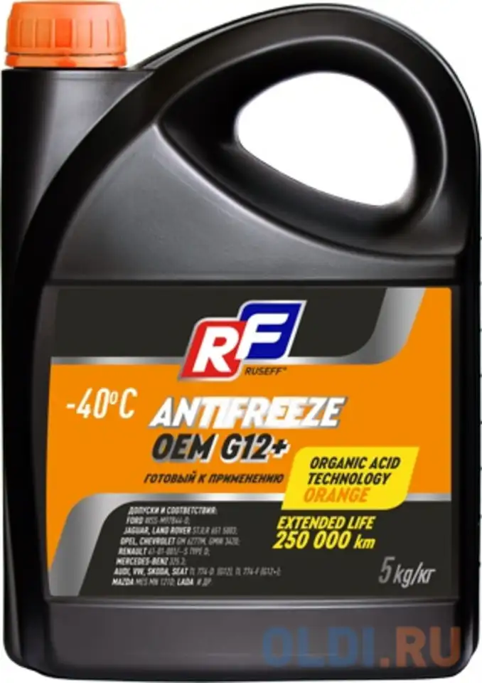 17236n ruseff антифриз antifreeze oem g12+ 40 (5кг), фотография 1