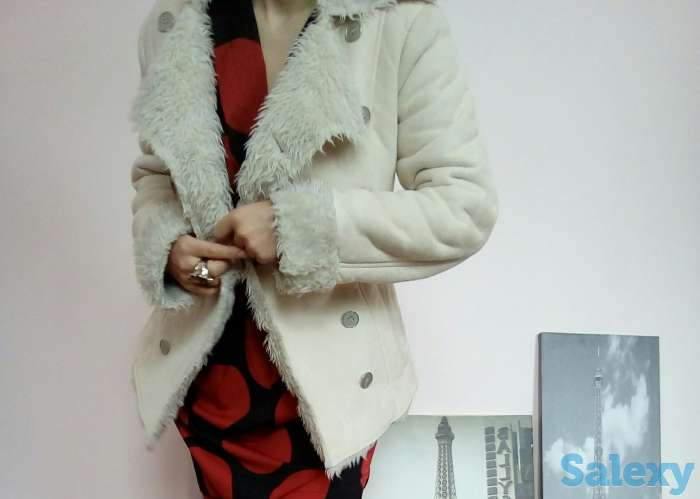 Дубленка белая, фотография 1