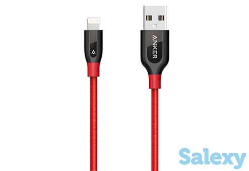 Кабель anker powerline+ usb to lightning cable 3m a8123h91. красный, фотография 1