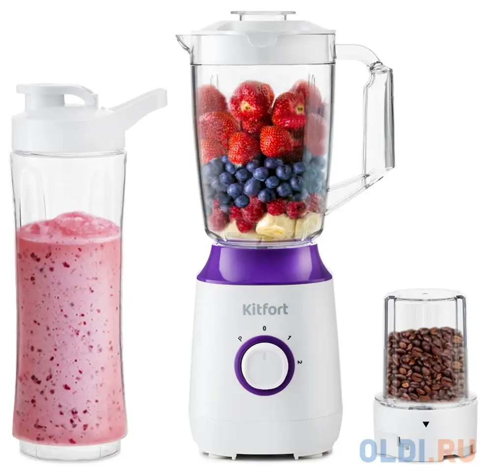 Блендер стационарный kitfort кт-3036 белый, фотография 1