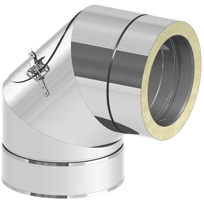 Отвод дымохода Размер: 110-450 мм, Стенка: 0,5-1 мм, фотография 1