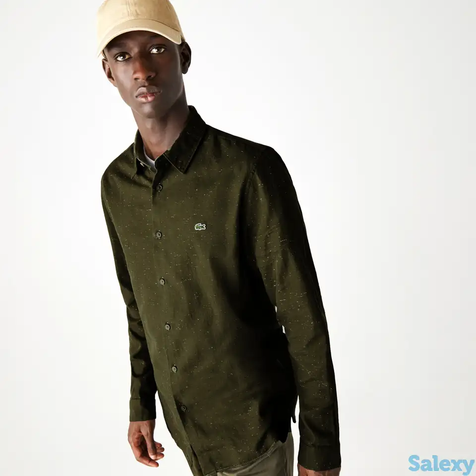 Мужская приталенная рубашка lacoste flamed, фотография 1