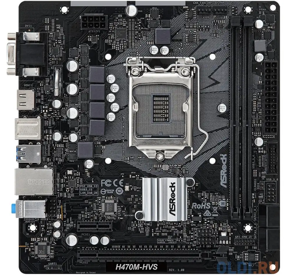 Материнская плата asrock h470m-hvs, фотография 1