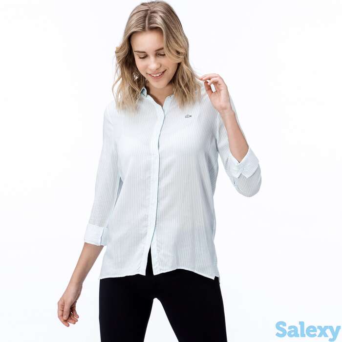 Женская рубашка в полоску lacoste heritage, фотография 1