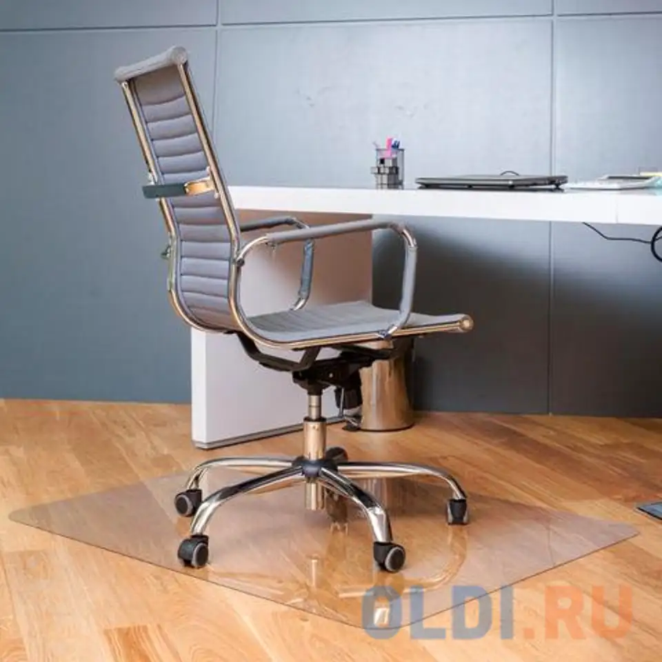 Коврик защитный для напольных покрытий brabix, поликарбонат, 100х120 см, глянец, толщина, фотография 1