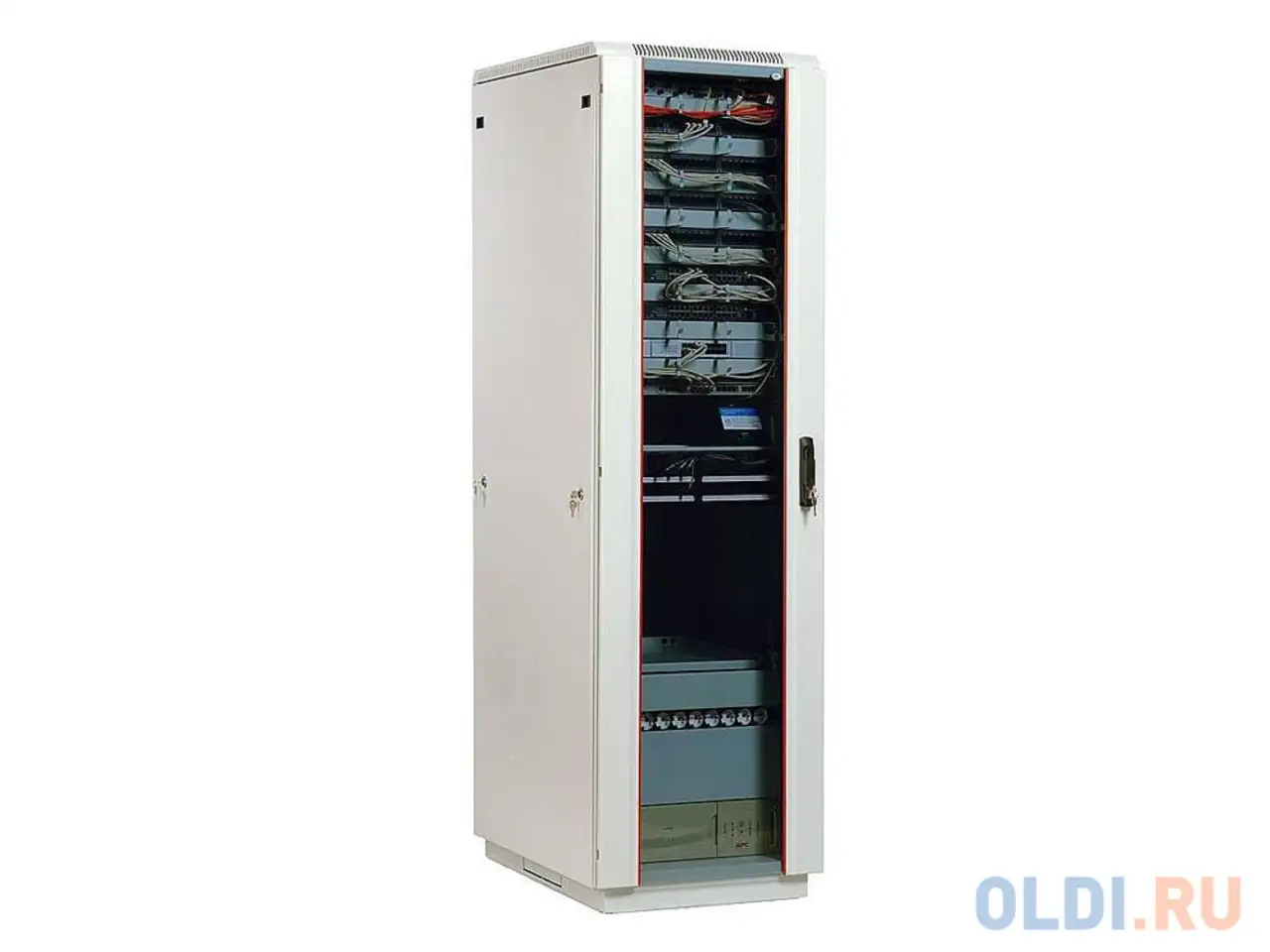 Шкаф напольный 33u цмо штк-м-33.6.6-1ааа 600х600mm дверь стекло 3 коробки, фотография 1