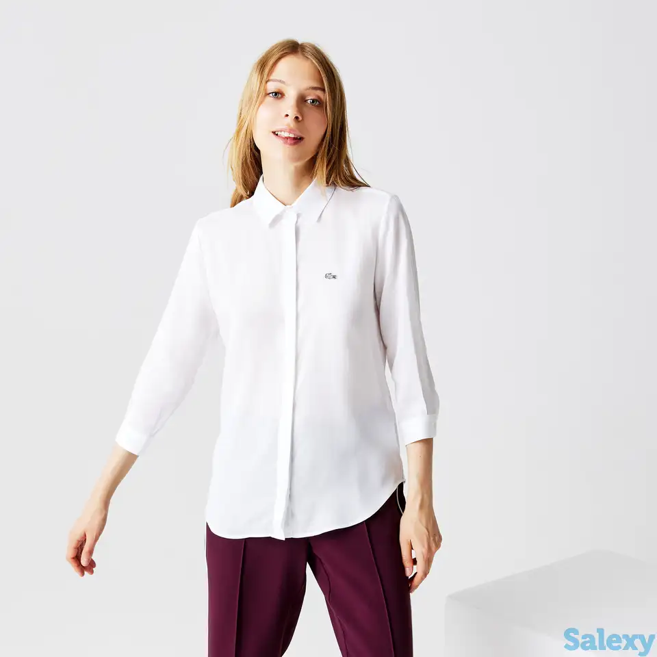 Женская рубашка lacoste regular fit, фотография 1