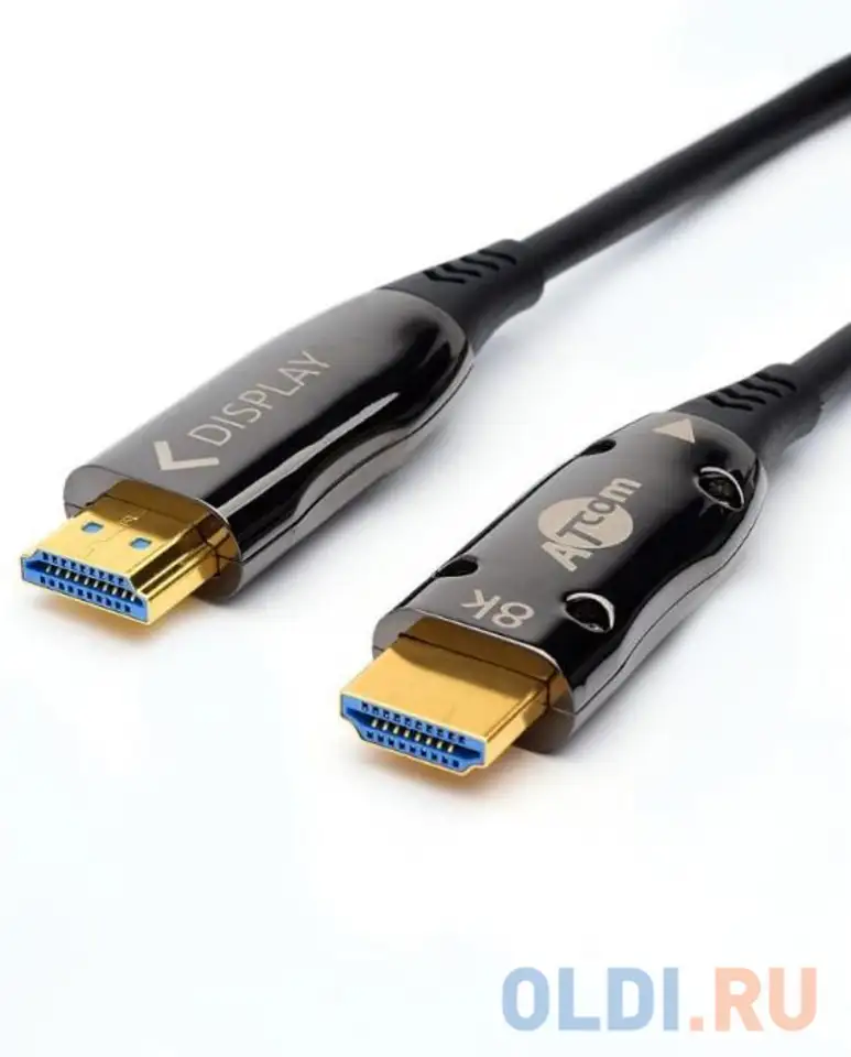 Кабель hdmi 10 м (high speed, metal gold,  optical) 8k, фотография 1