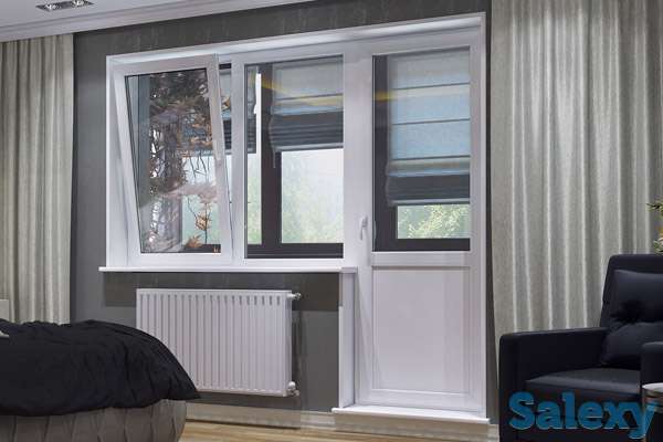 Балконные пластиковые двери Rehau, фотография 1