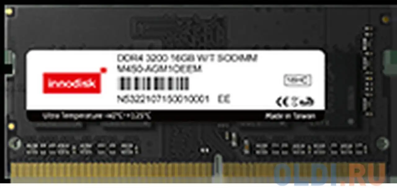 Оперативная память для ноутбука innodisk ultra temperature industrial memory so-dimm 16gb, фотография 1