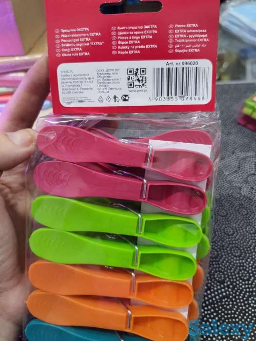 Прищепки York Extra для белья и тяжелой одежды 16 шт, фотография 1