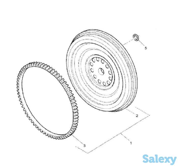 Маховик (венец маховика к нему же) на экскаватор-погрузчик Hidromek 102S, 102B, фотография 1