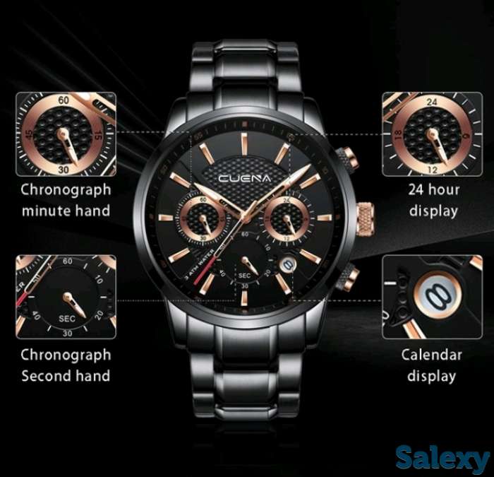 Кварцевые наручные часы Cuena, новые, в подарочной упаковке, фотография 6