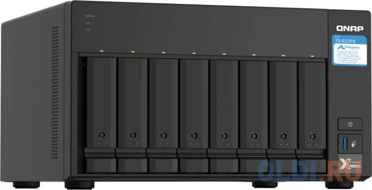 Сетевое хранилище nas qnap ts-832px-4g 8-bay настольный cortex-a57 al-324, фотография 1