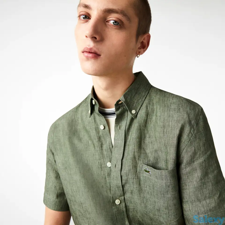 Мужская льняная рубашка lacoste, фотография 1